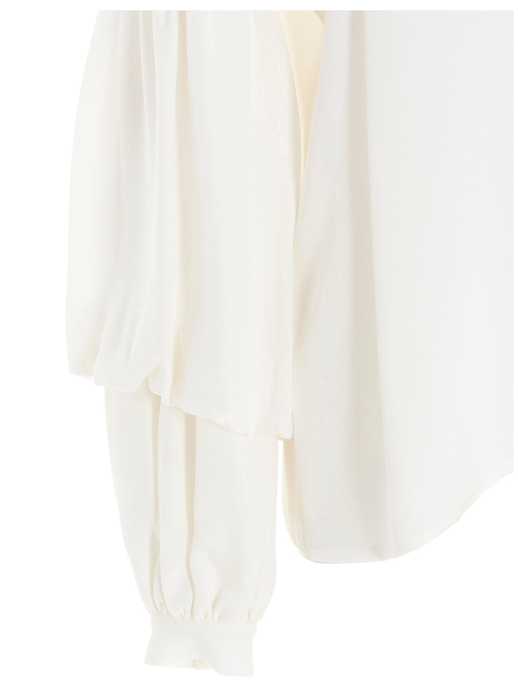 Di.la3 Pari' Puff-sleeve Silk Shirt