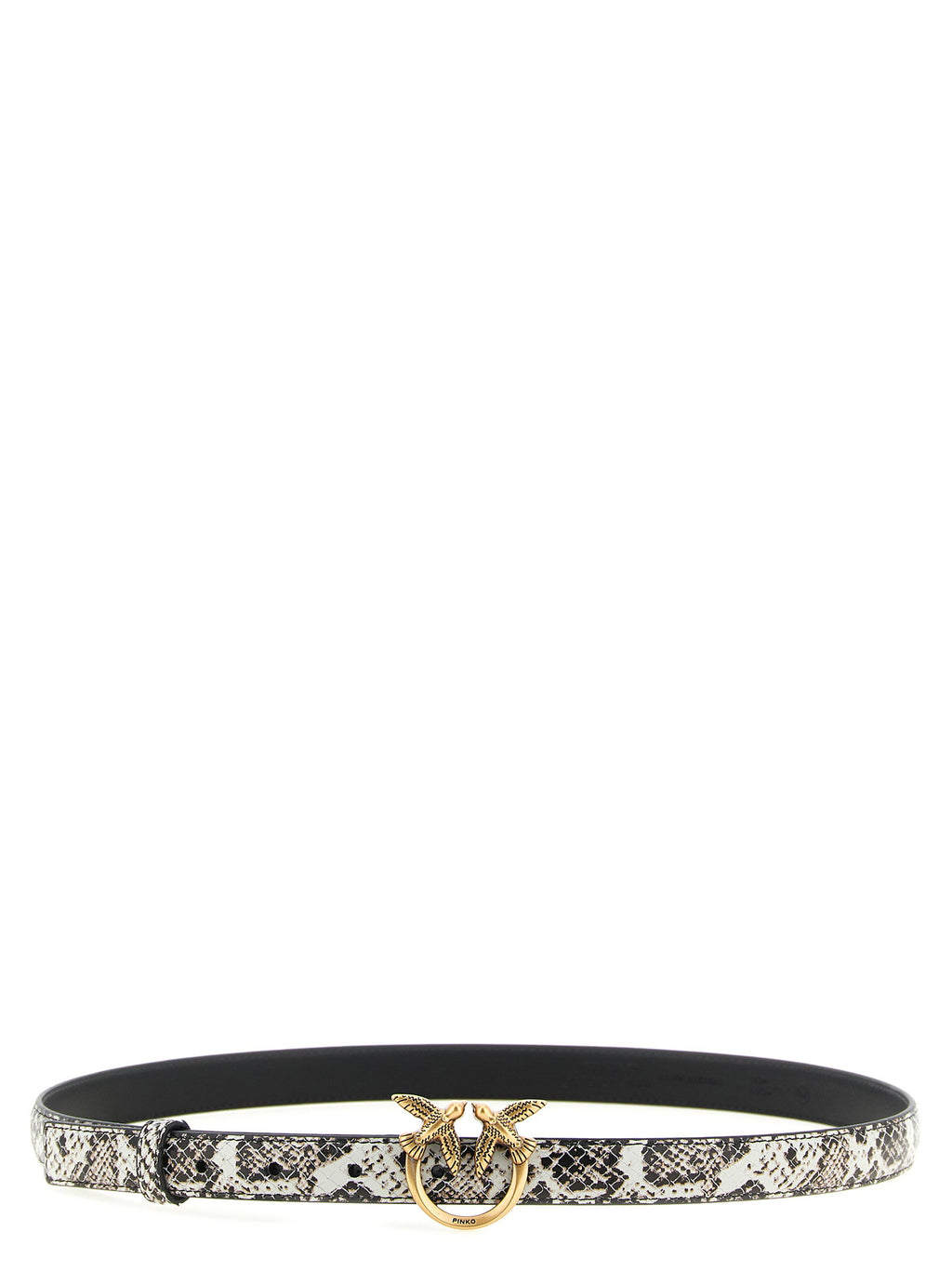 Pinko Python Print Leather Belt