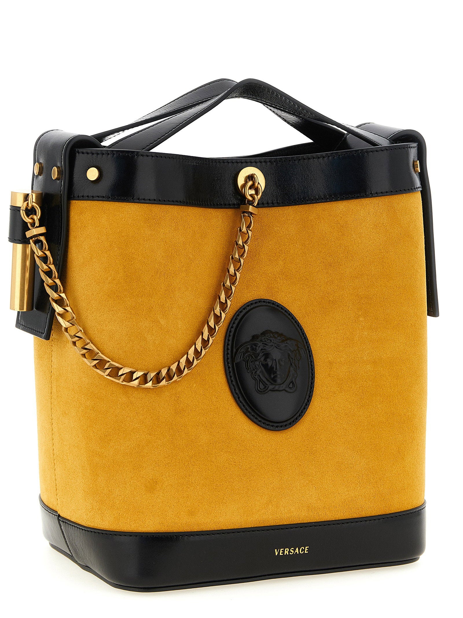 Versace Pivot Small Bucket Bag