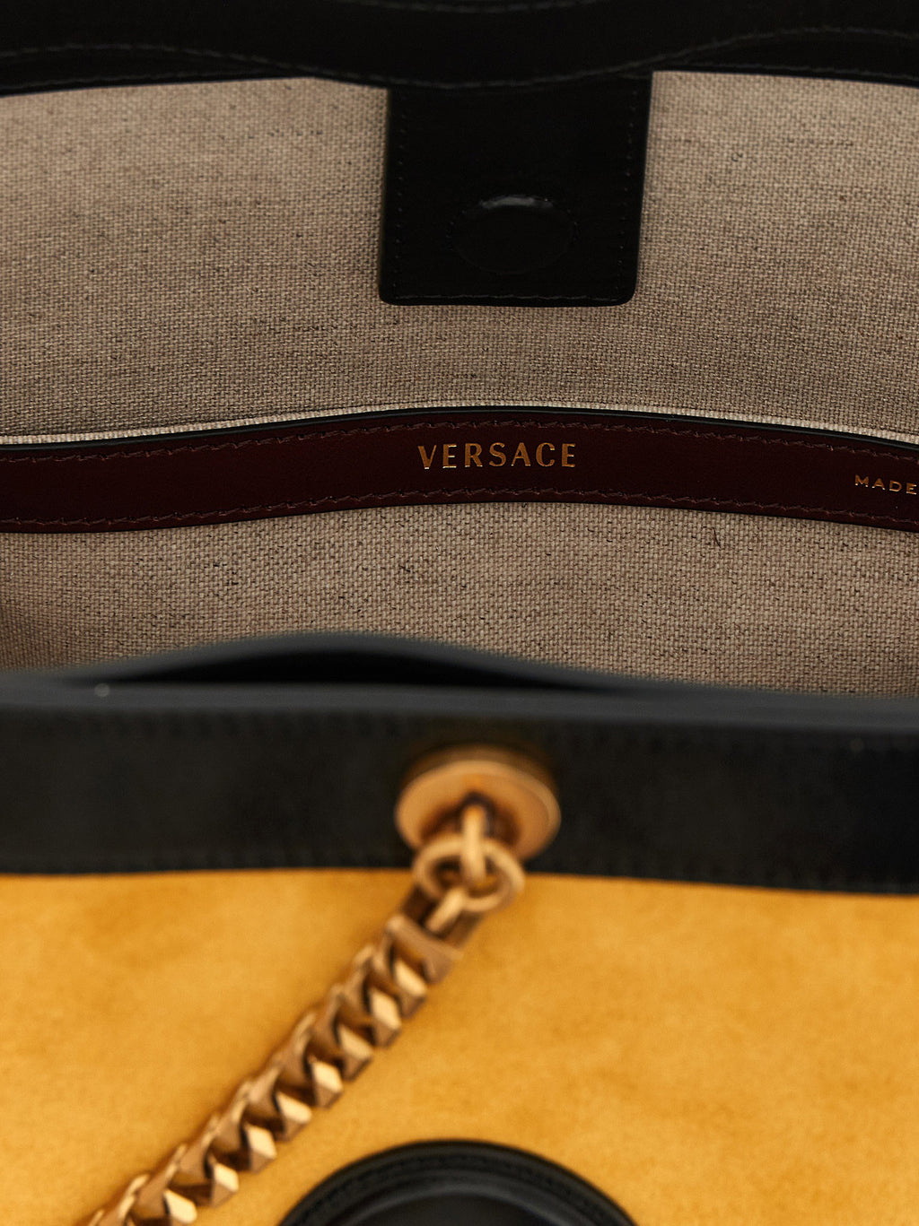 Versace Pivot Small Bucket Bag