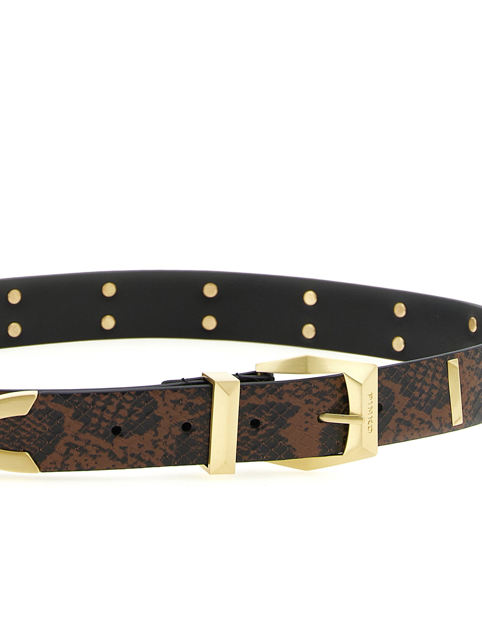 Pinko Python Print Belt