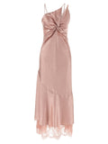 Pinko Satin And Lace Dress