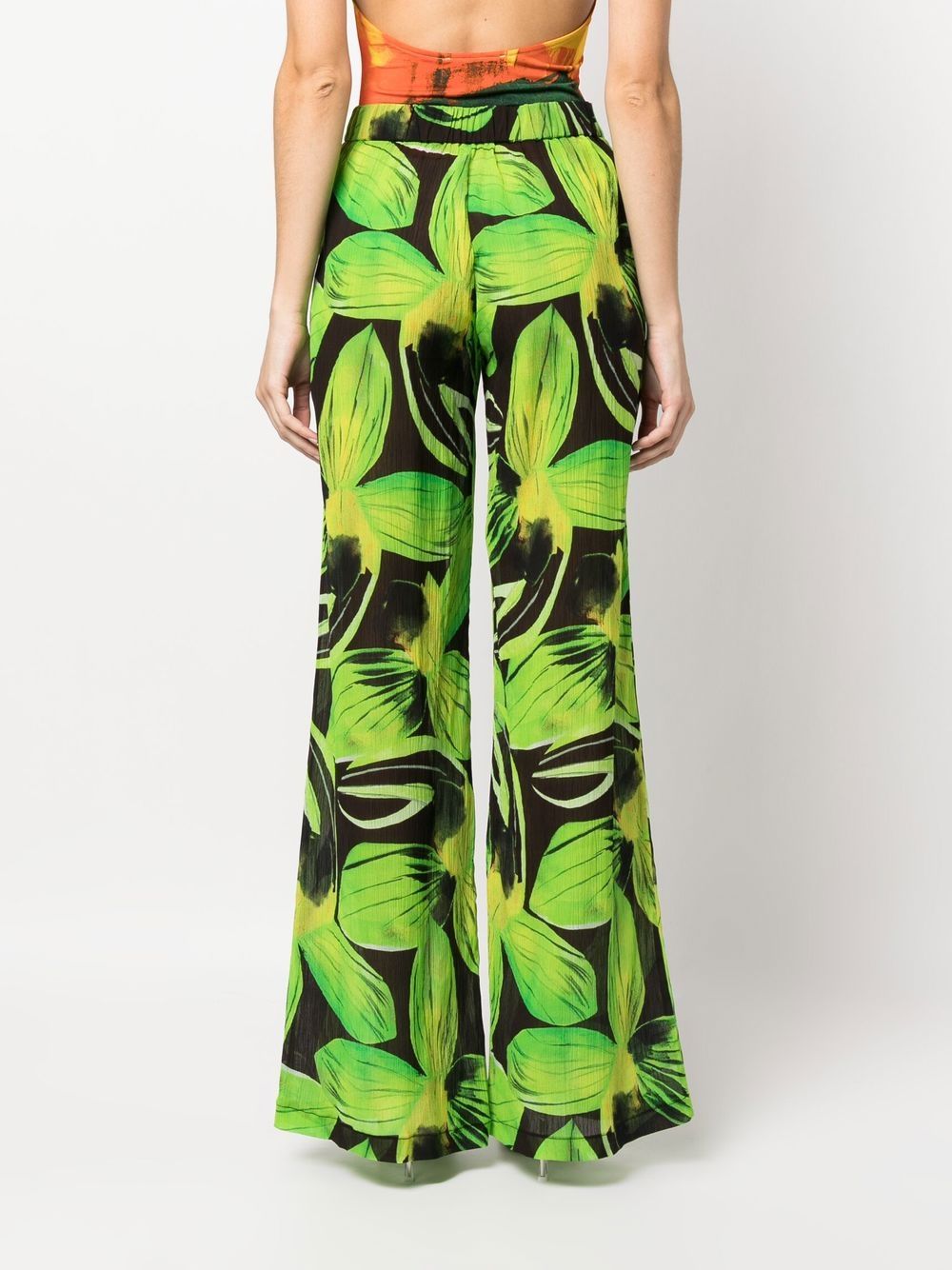Louisa Ballou Printed wide leg trousers