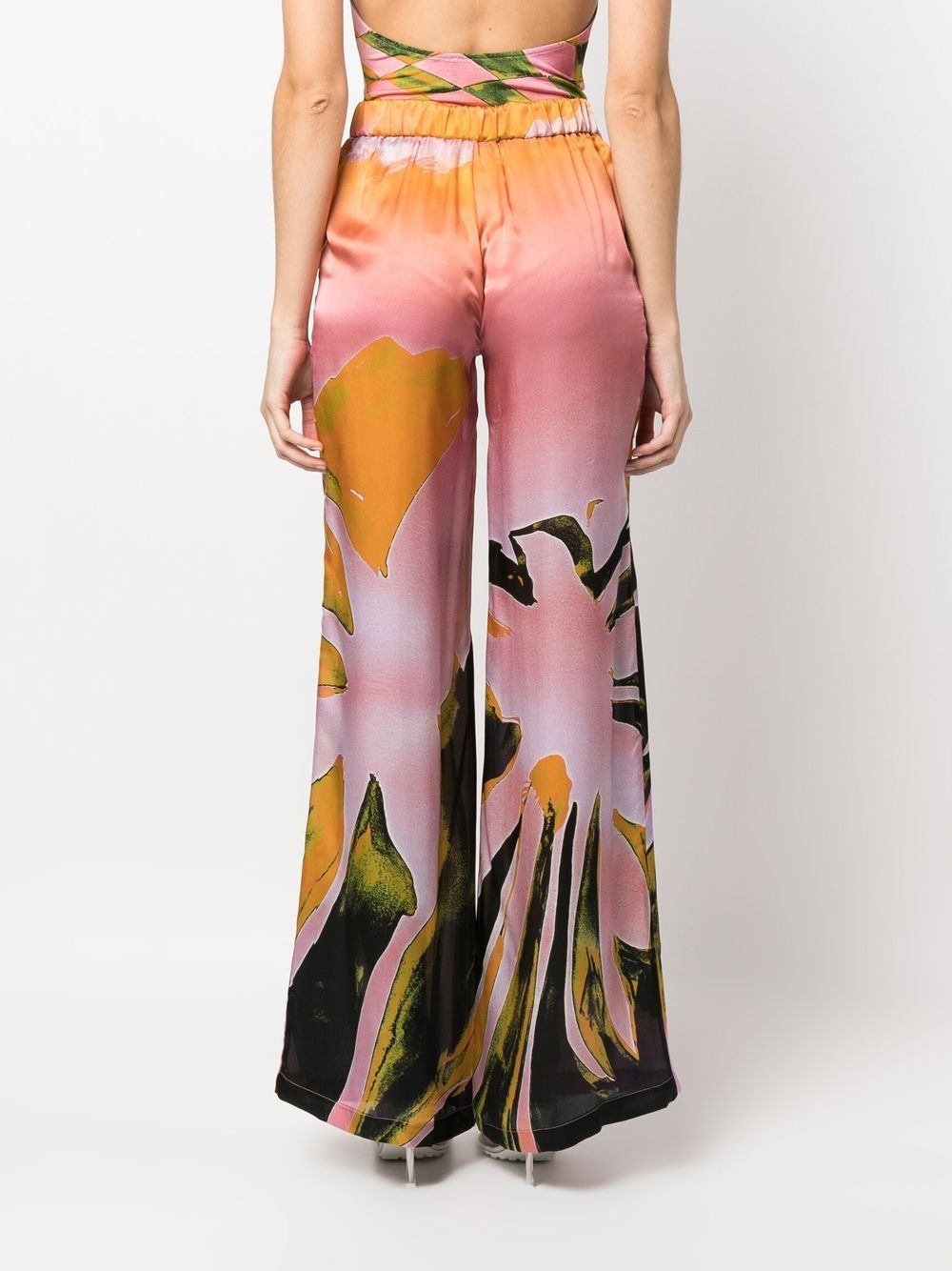 Louisa Ballou Printed wide leg trousers