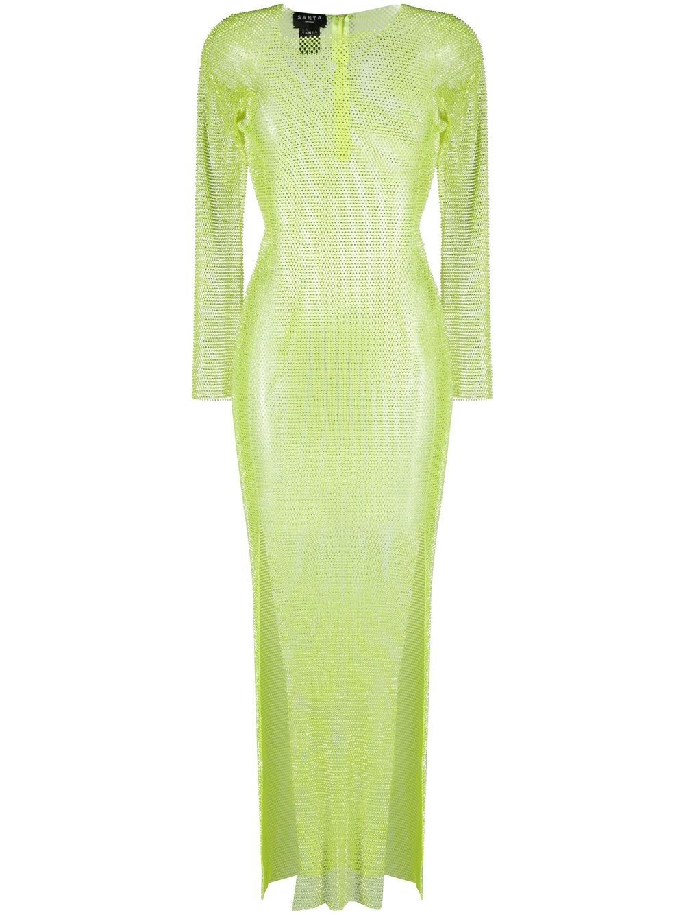 Santa Brand Rhinestones embellished long dress