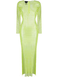 Santa Brand Rhinestones embellished long dress