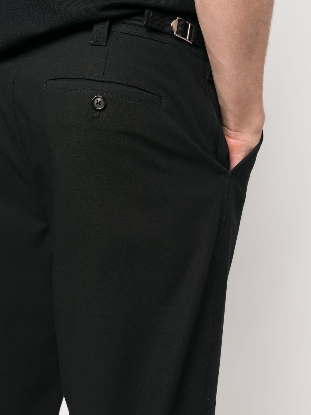 Alexander McQueen drawstring-hem Cotton Trousers