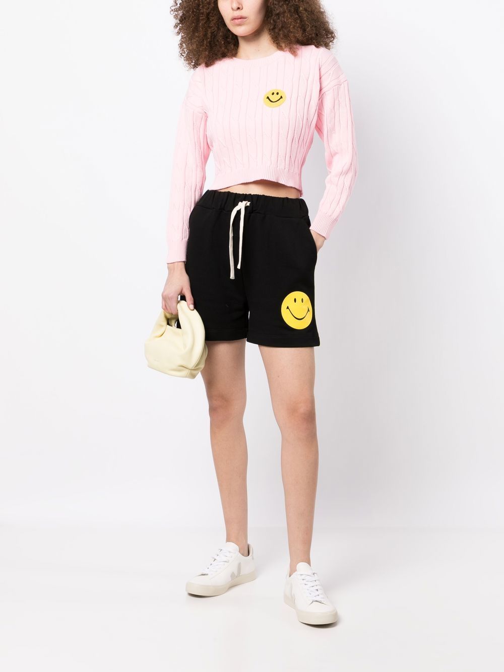 Joshua Sanders Smiley logo cotton shorts