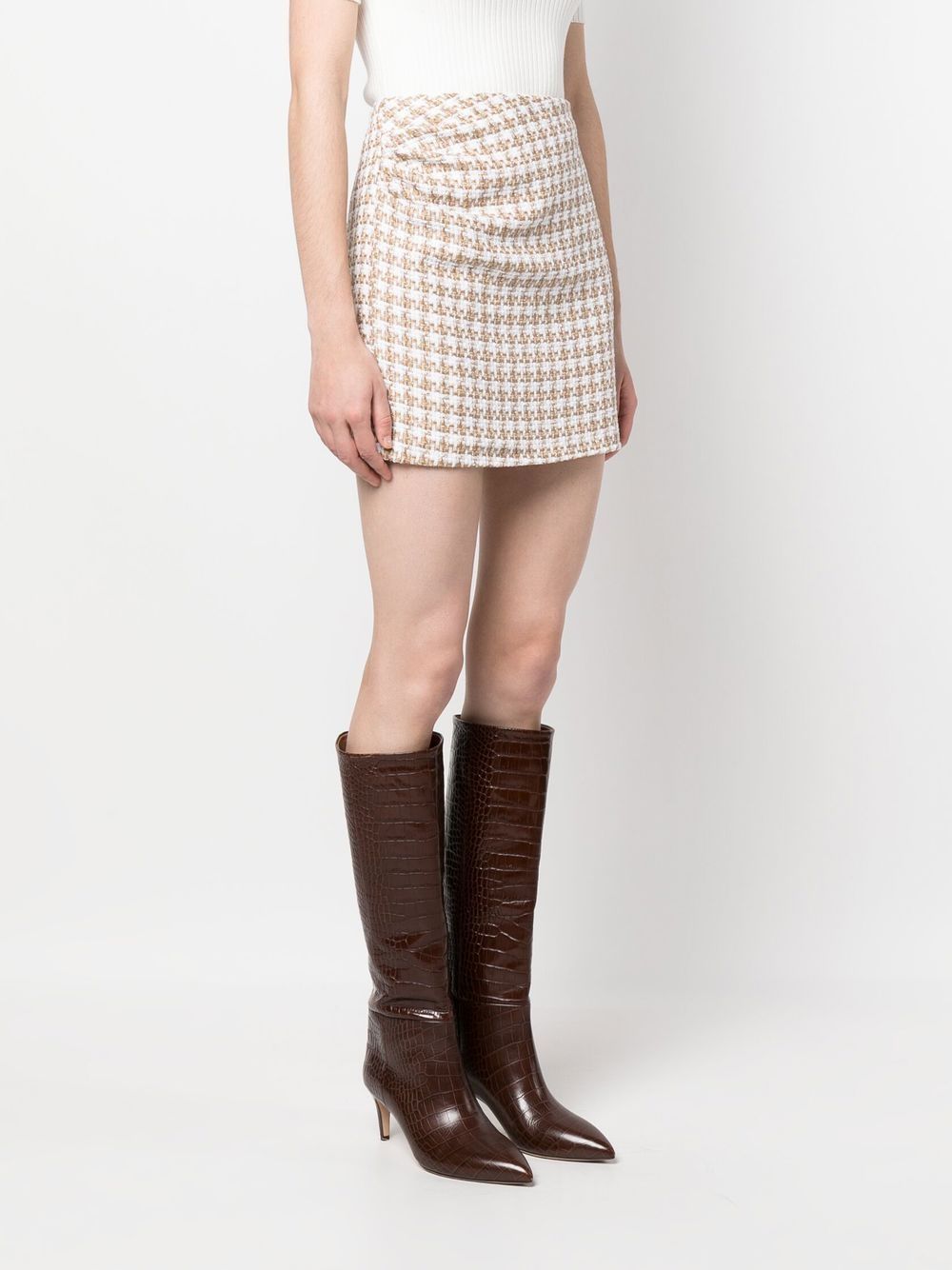 Iro Garna cotton blend silk mini skirt