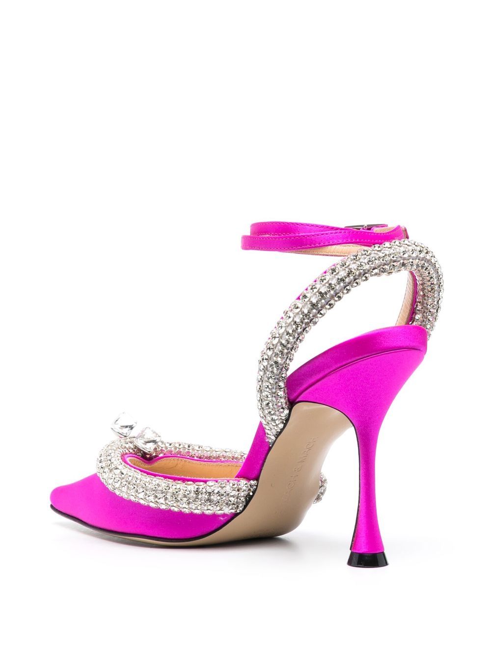 Mach & Mach crystal-embellished slingback pumps