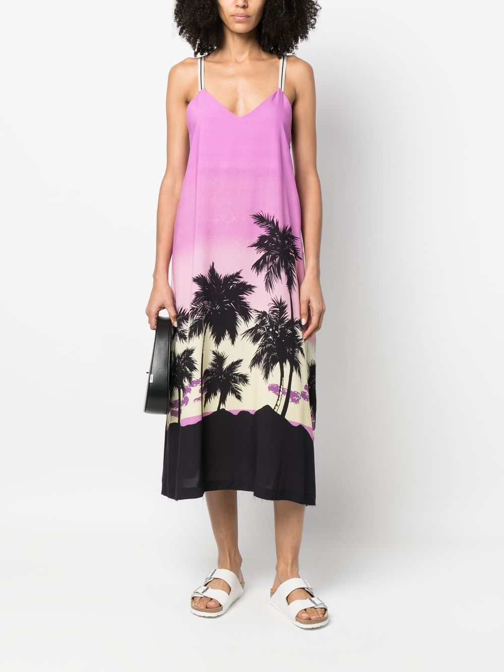 Palm Angels Sunset print midi dress