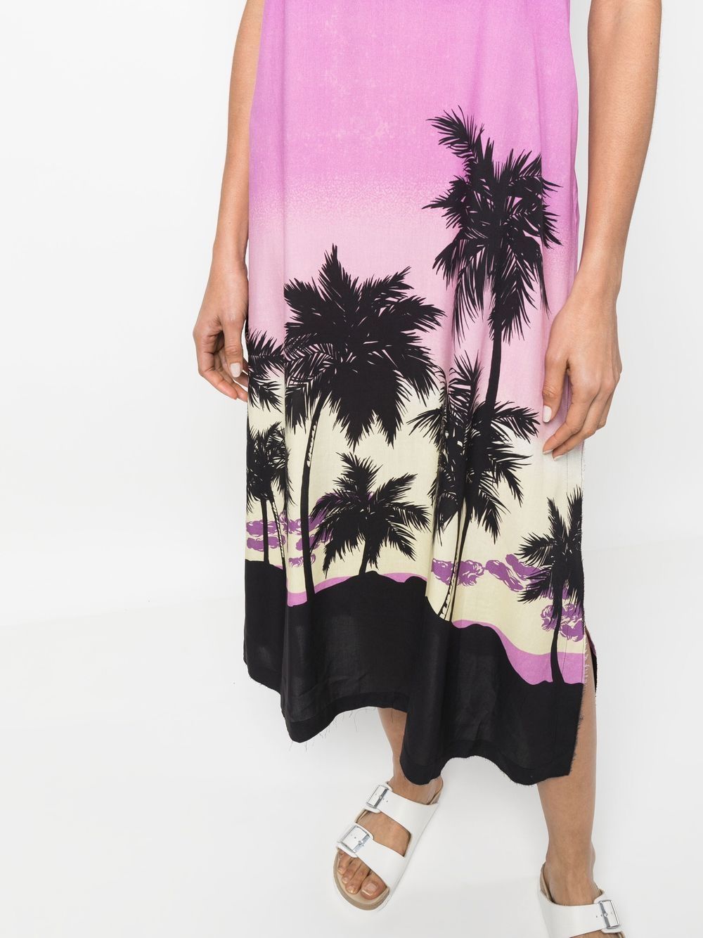 Palm Angels Sunset print midi dress