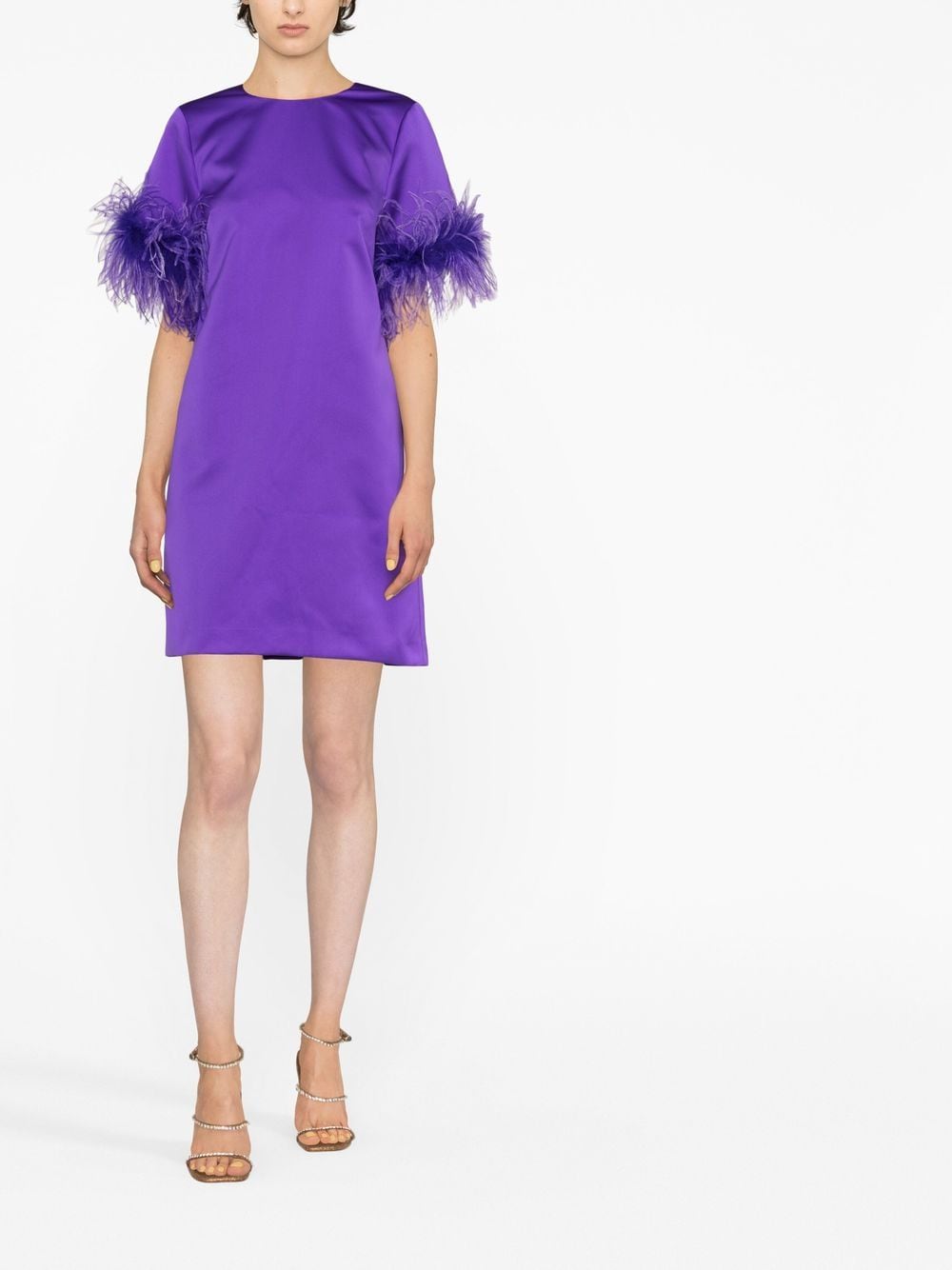 P.A.R.O.S.H. Feathered mini dress