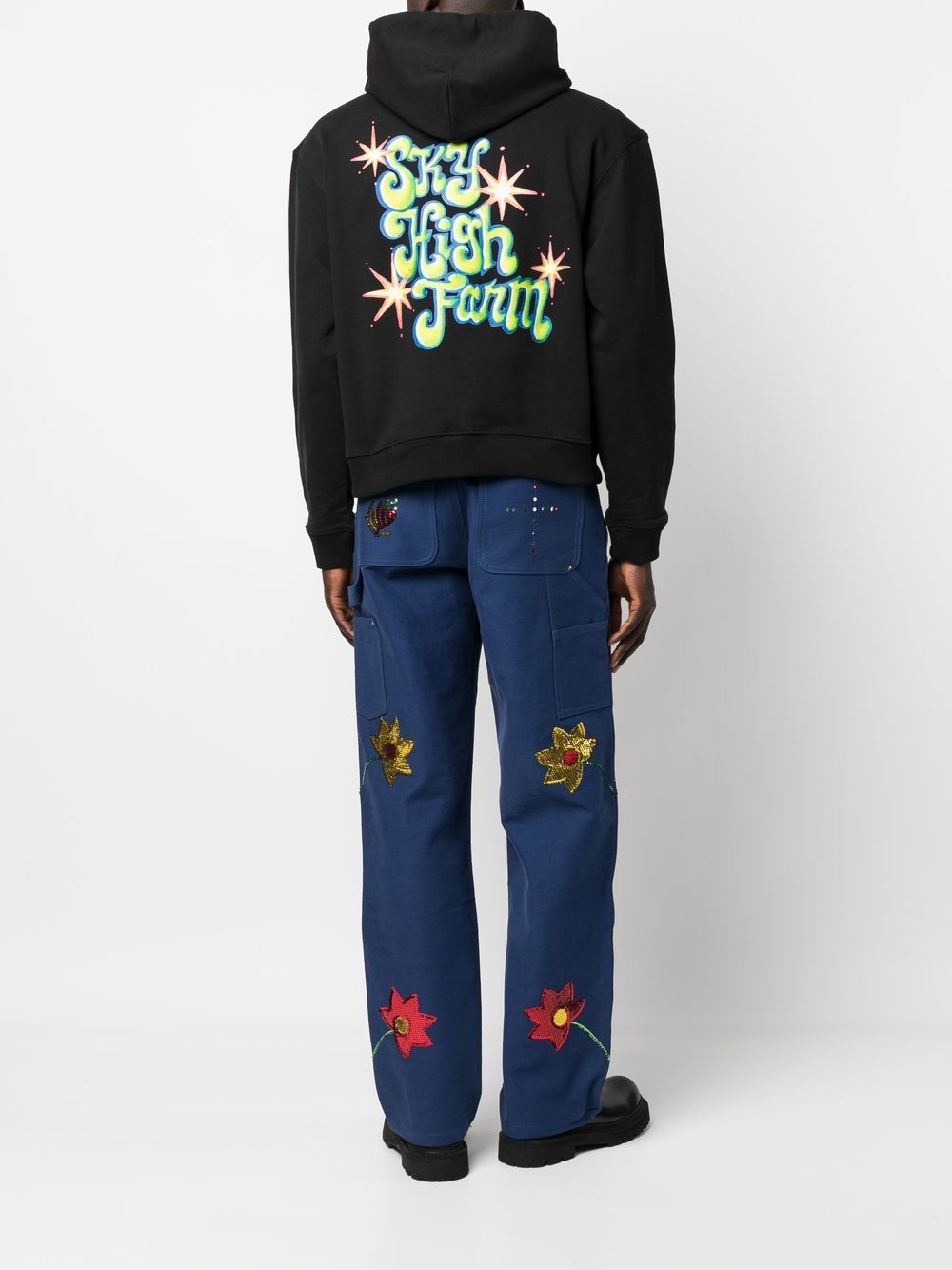 Sky High Farm Workwear Printed cotton hoodie