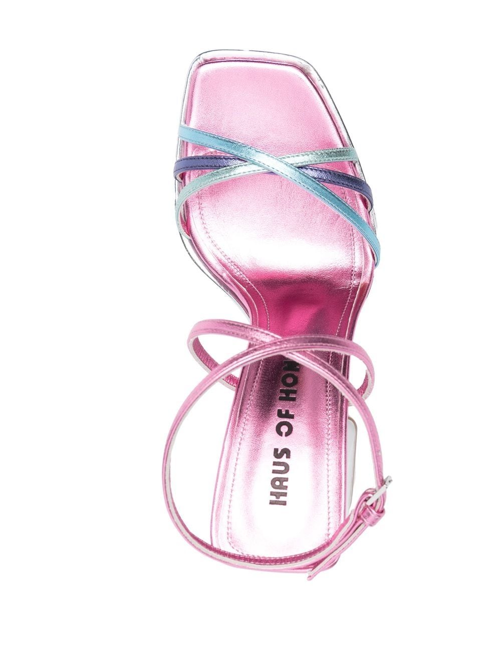 Haus Of Honey  Wannabe Mirror Leather Sandals