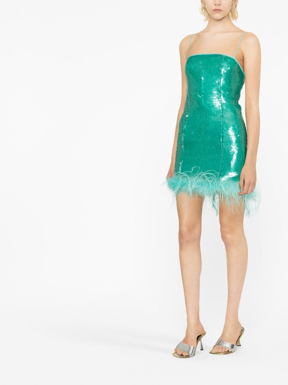 Giuseppe Di Morabito Feather detail short dress
