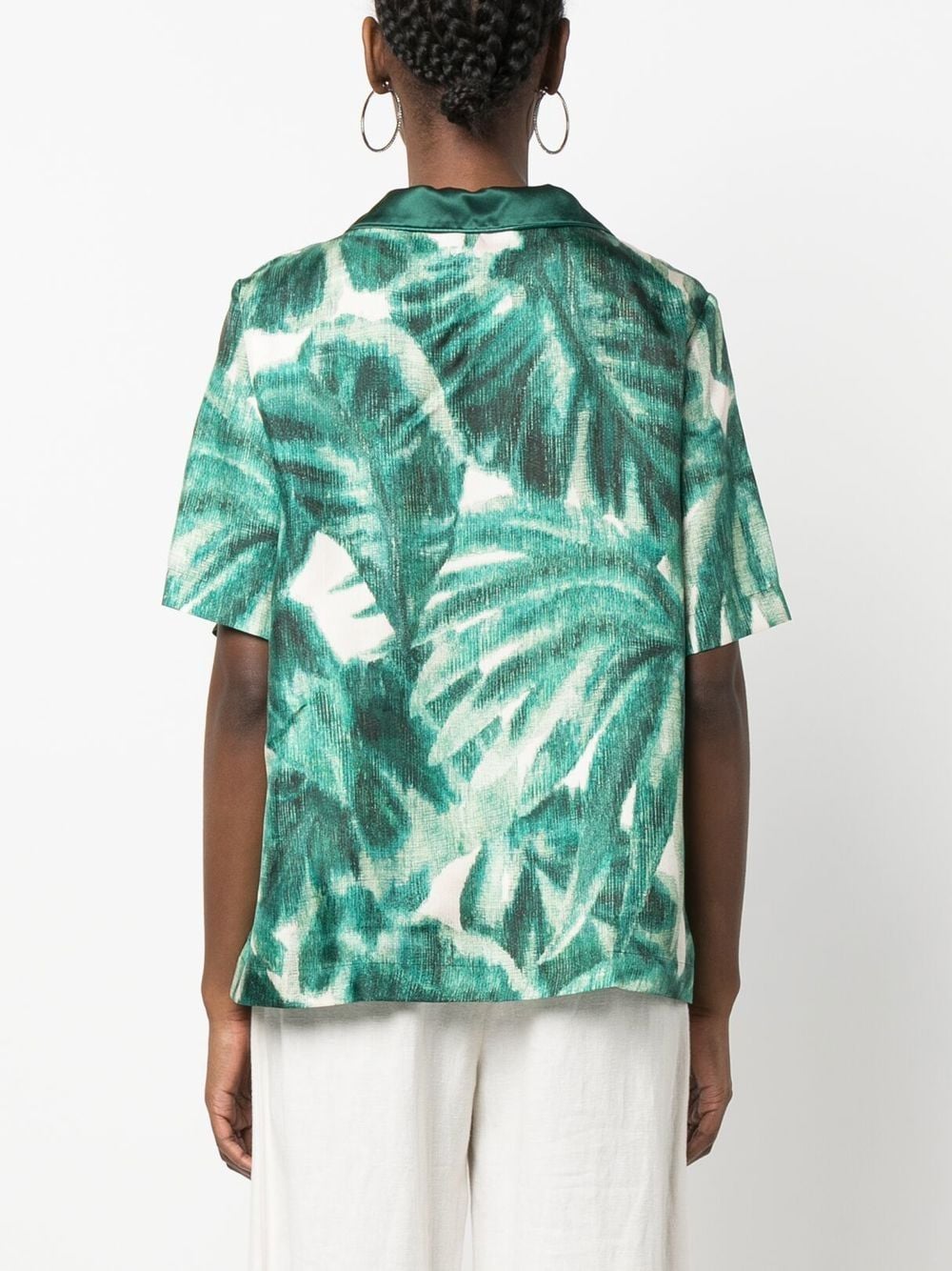 F.R.S . Printed silk pajama shirt