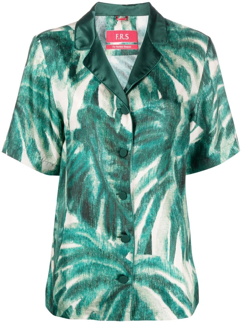F.R.S . Printed silk pajama shirt