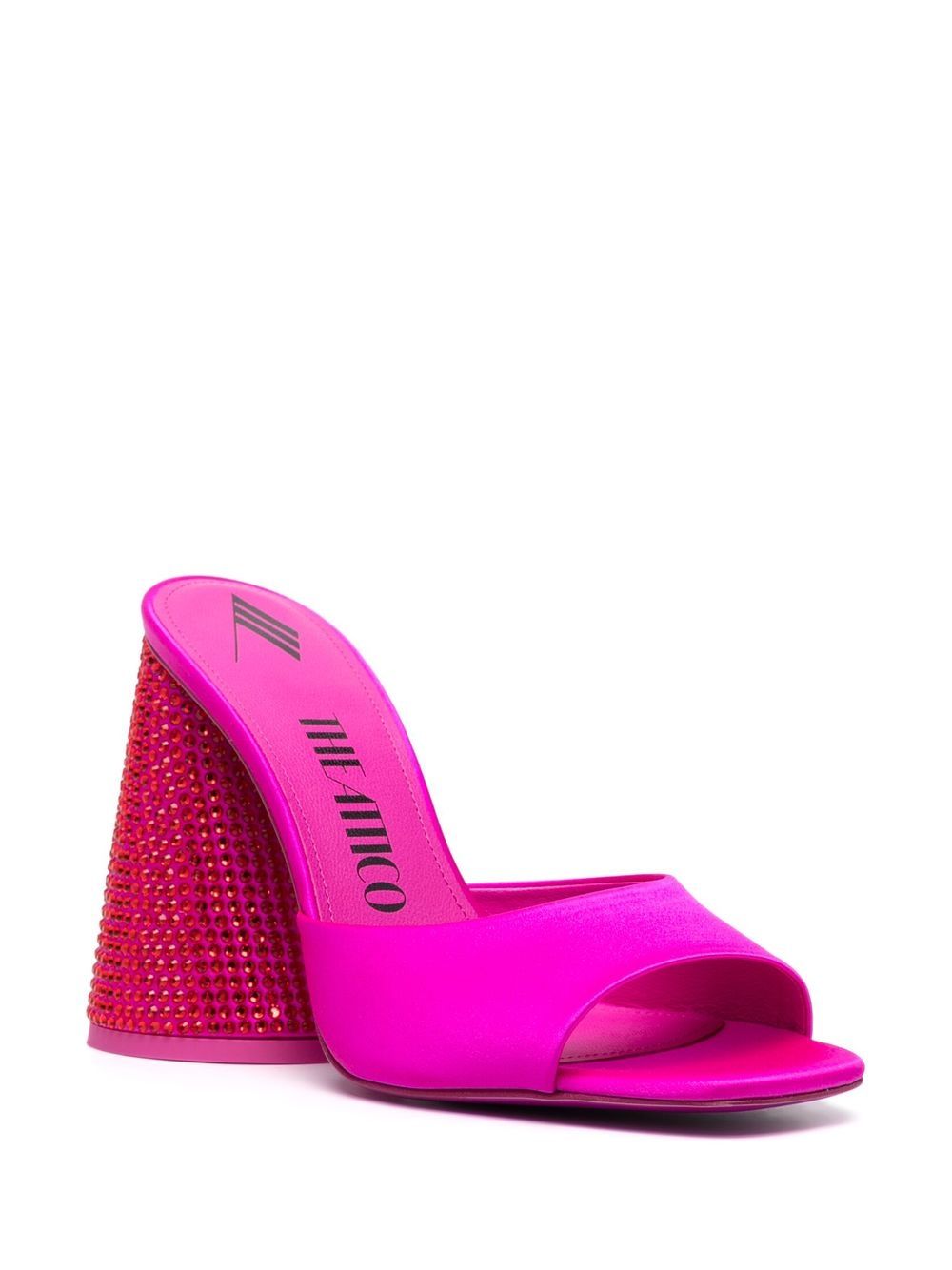 The Attico Luz embellished satin mules