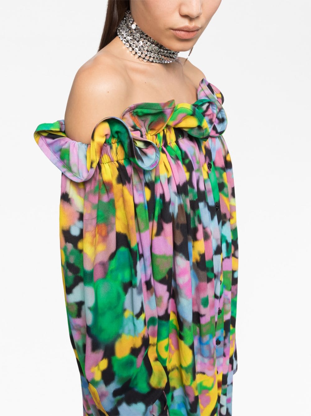 Az Factory With Lutz Huelle Off shoulder short dress
