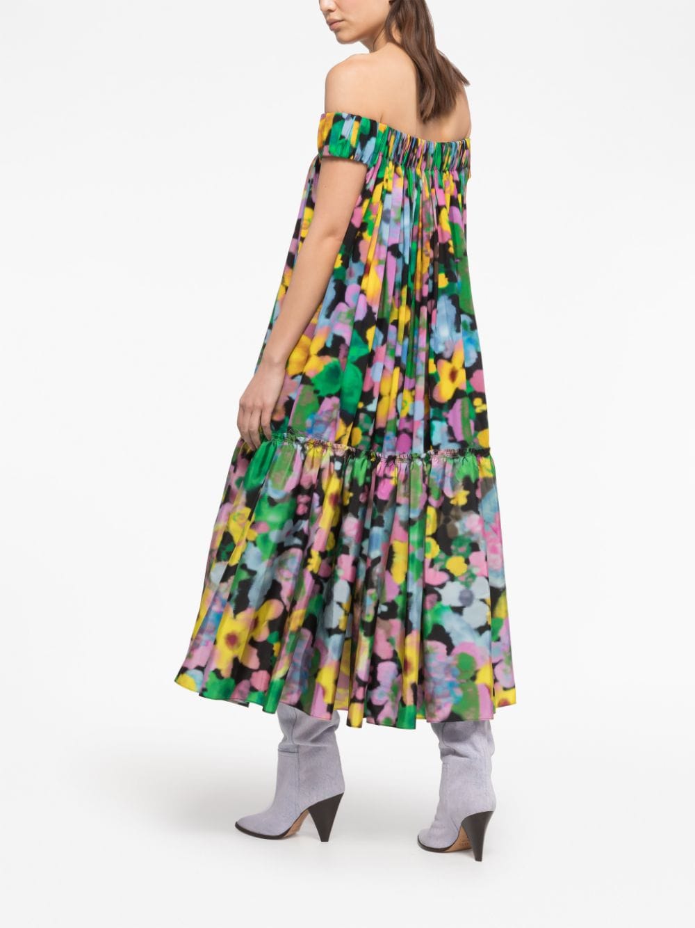 Az Factory With Lutz Huelle Off shoulder midi dress