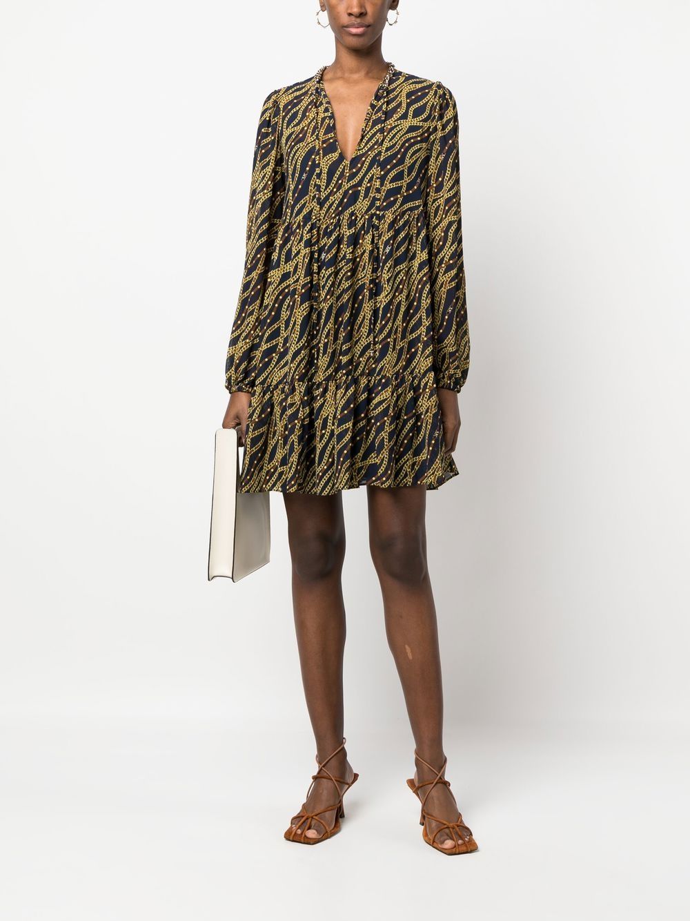 Mmk Printed midi dress