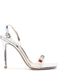 Gianvito Rossi Ribbon Candy 105mm crystal-embellished sandals