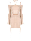 AndreĀdamo AndreÄdamo Knit ribbed mini dress