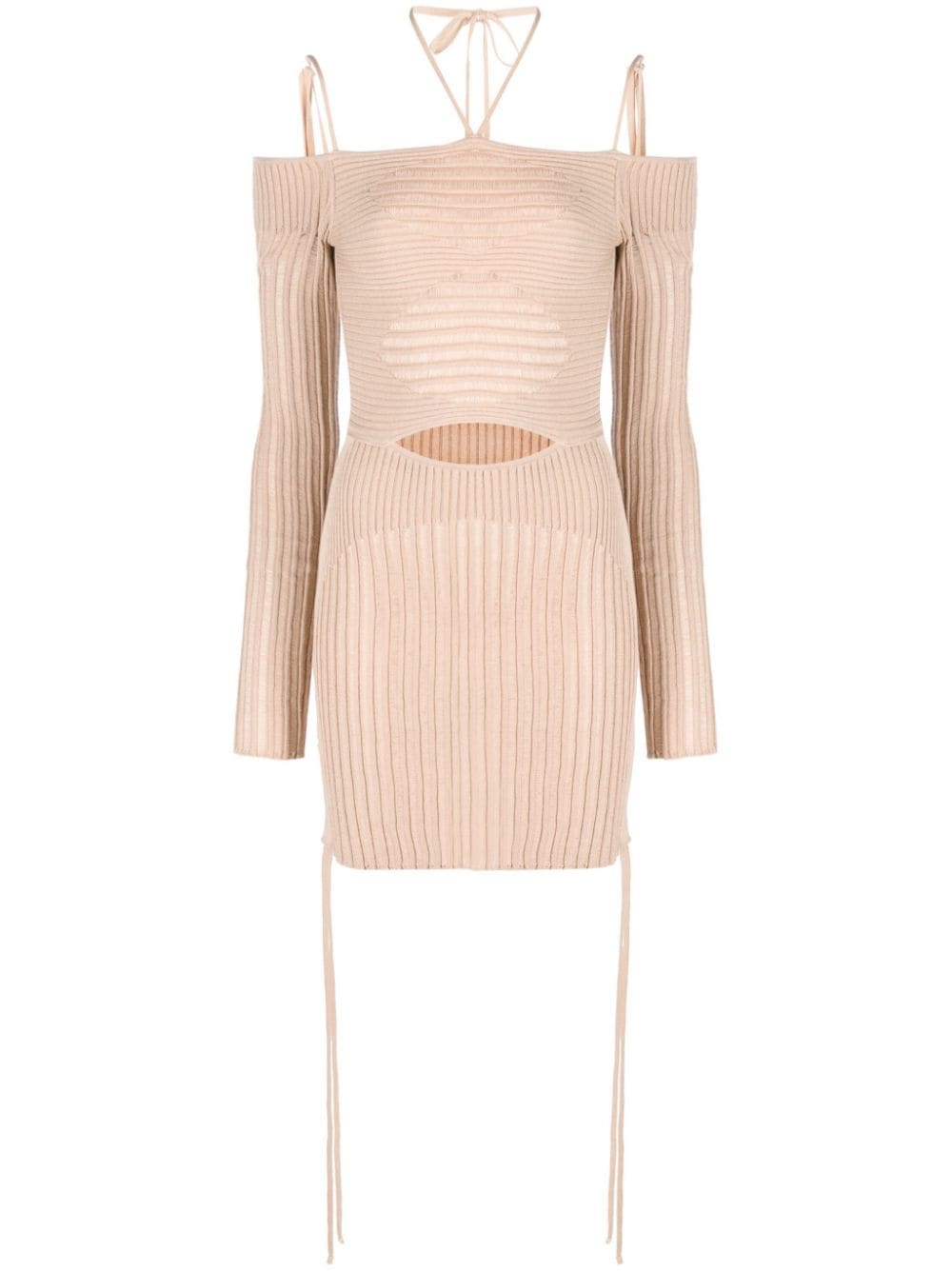 AndreĀdamo AndreÄdamo Knit ribbed mini dress