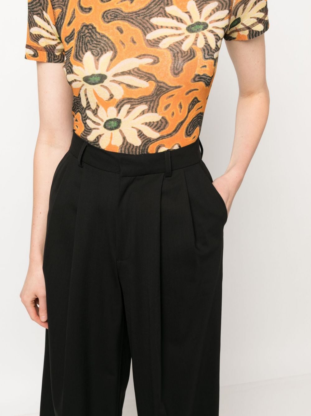 Az Factory With Lutz Huelle Wide leg wool trousers