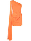 Roland Mouret Asymmetric silk crepe mini dress