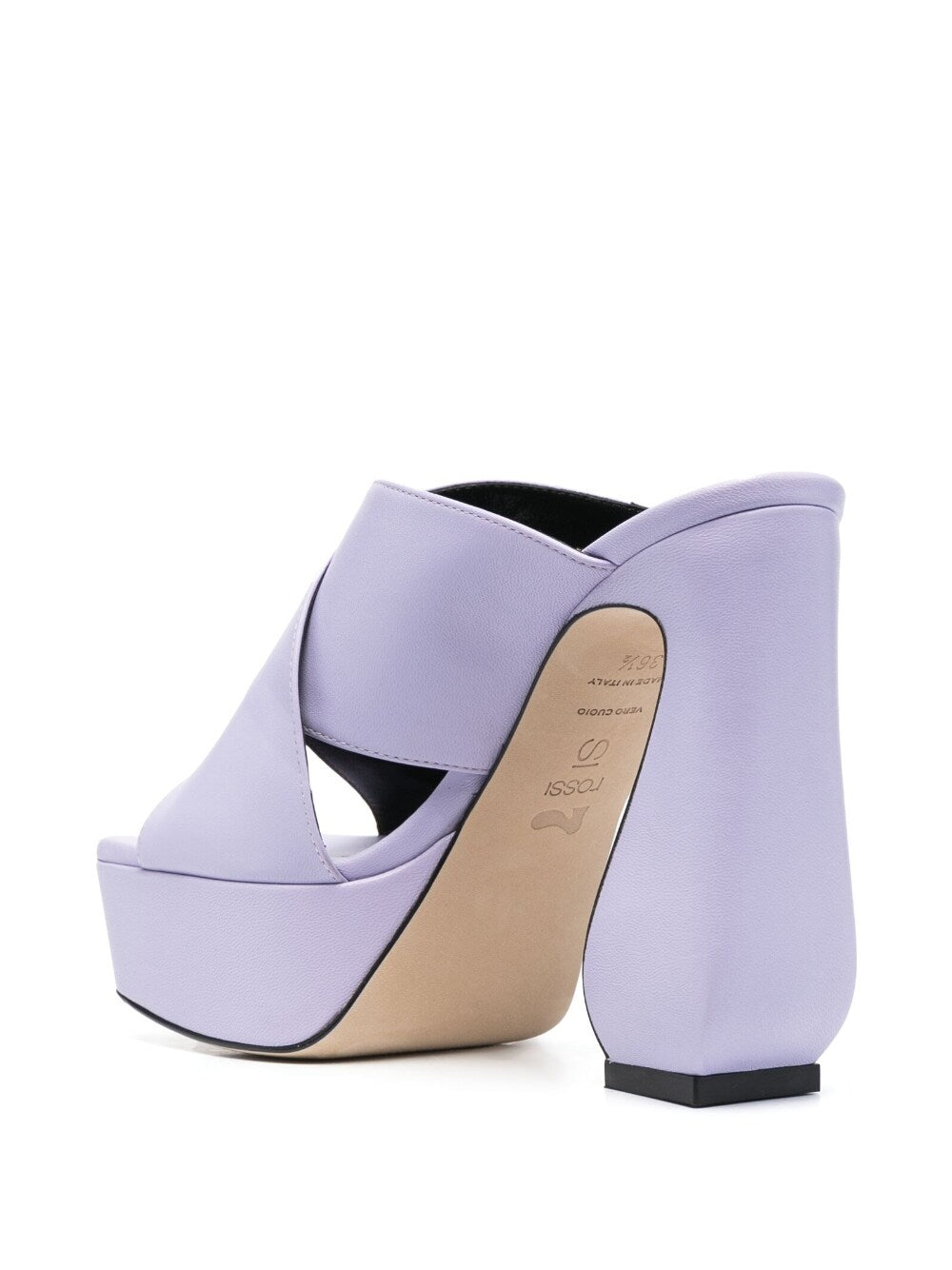 Si Rossi 130mm Platform Leather Mules
