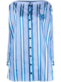 Etro Vertical-stripe long-sleeve shirt dress