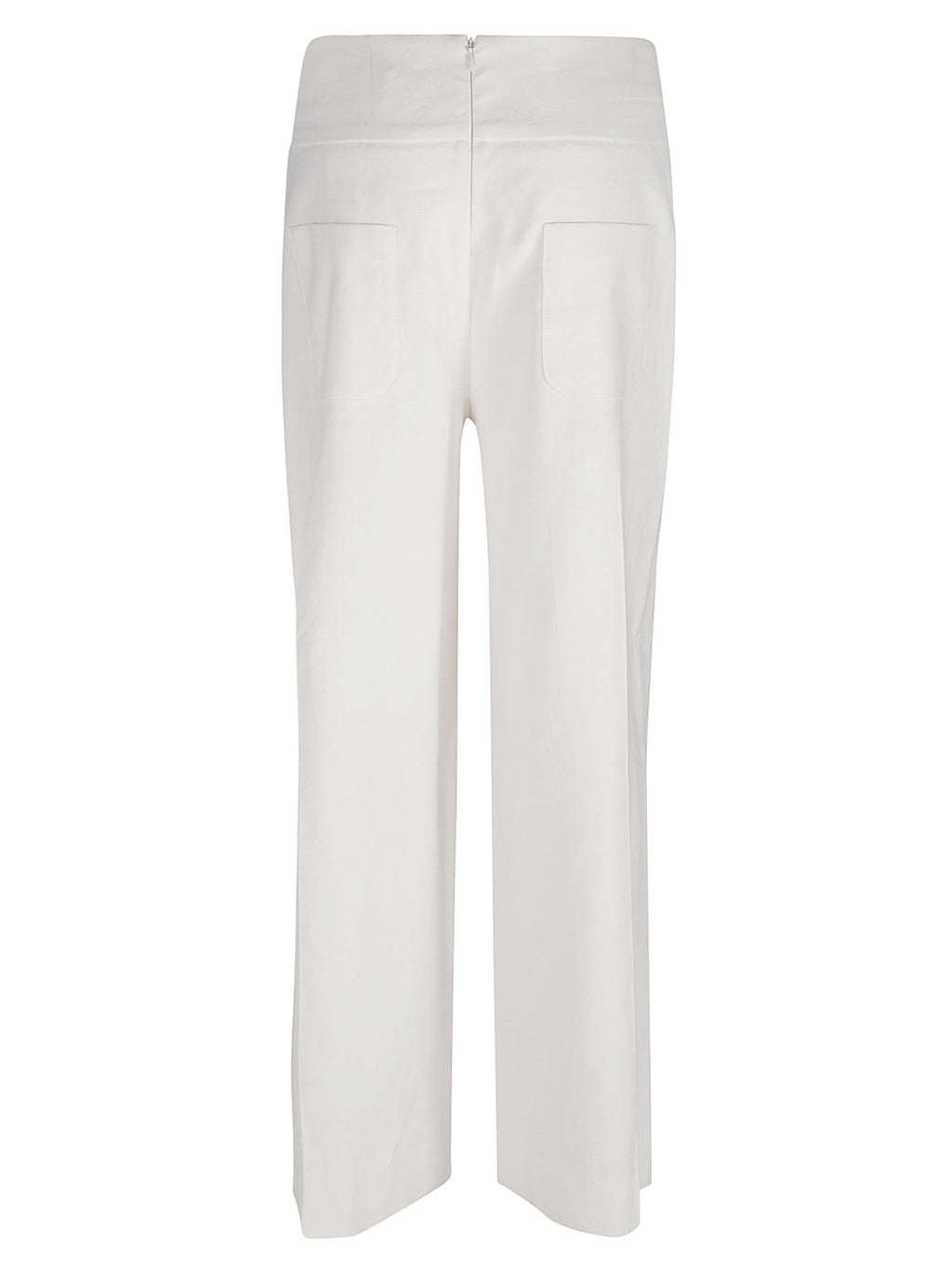 Via Masini 80 Straight leg linen blend trousers