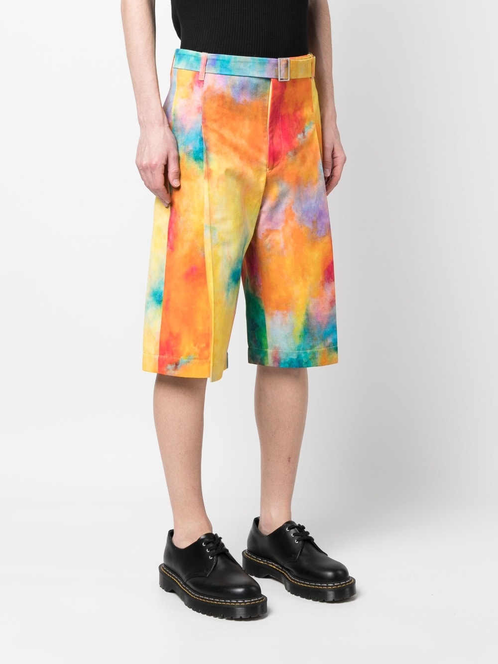 Études Ãtudes Tie-dye print cotton shorts