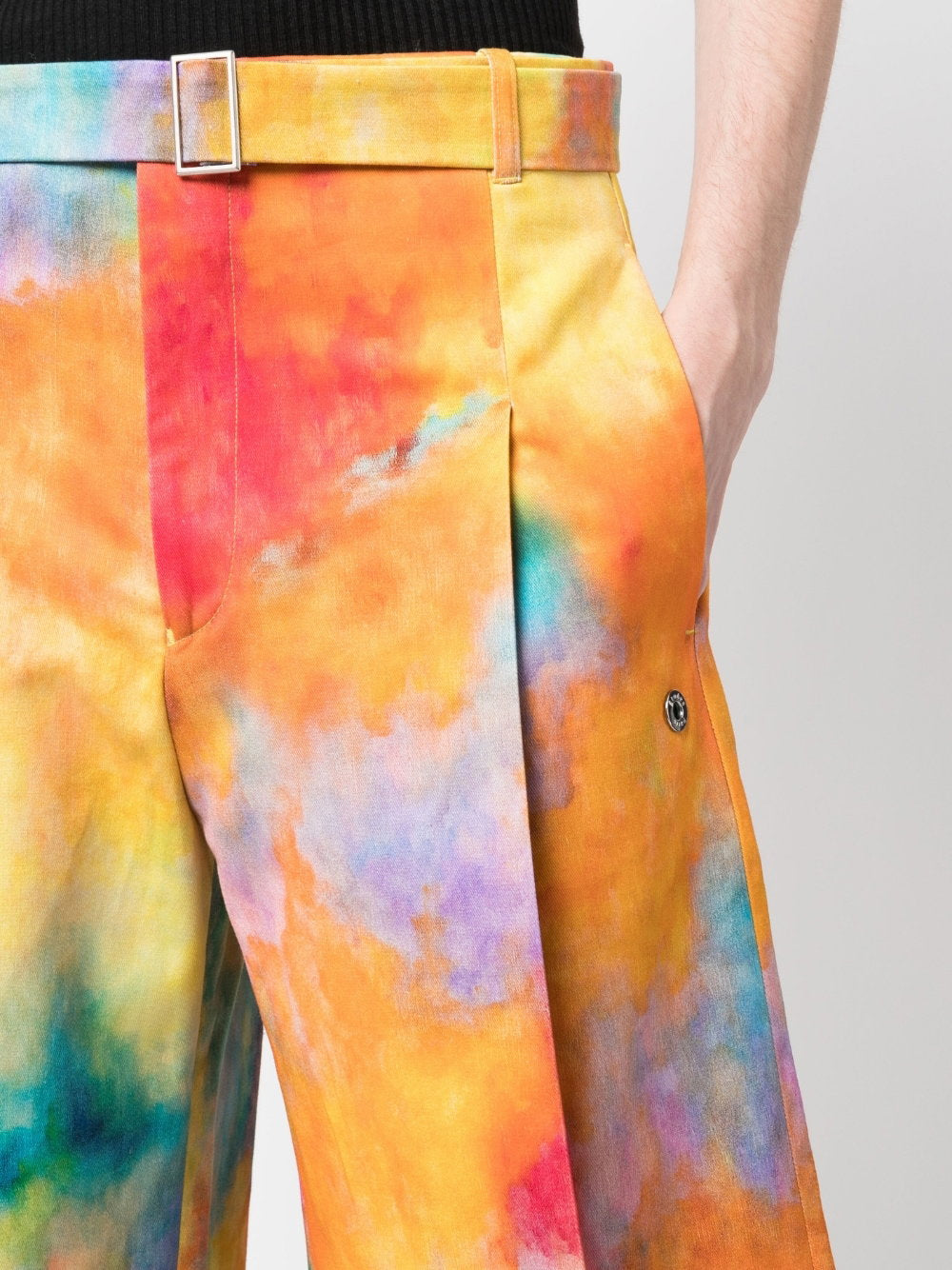 Études Ãtudes Tie-dye print cotton shorts