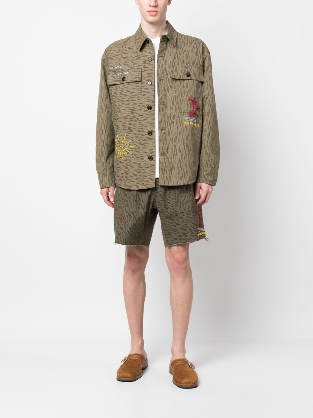 President'S Camouflage print shorts