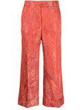 Alberto Biani Floral print jacquard trousers