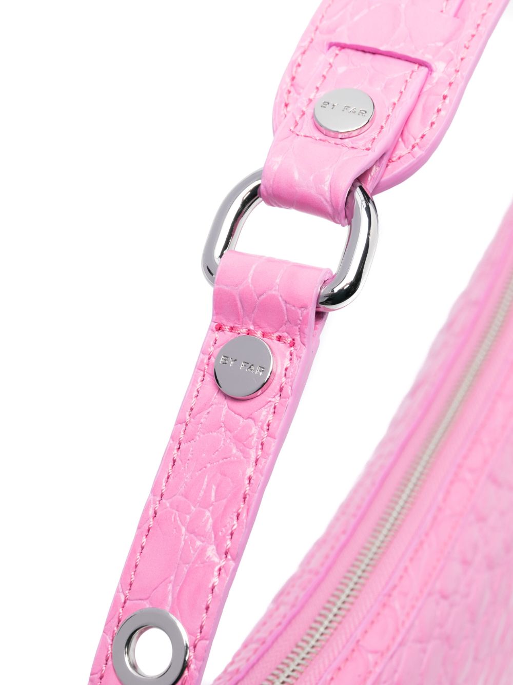 By Far Gib embossed crocodile-effect shoulder bag