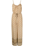 Gold Hawk Printed silk jumpsuit