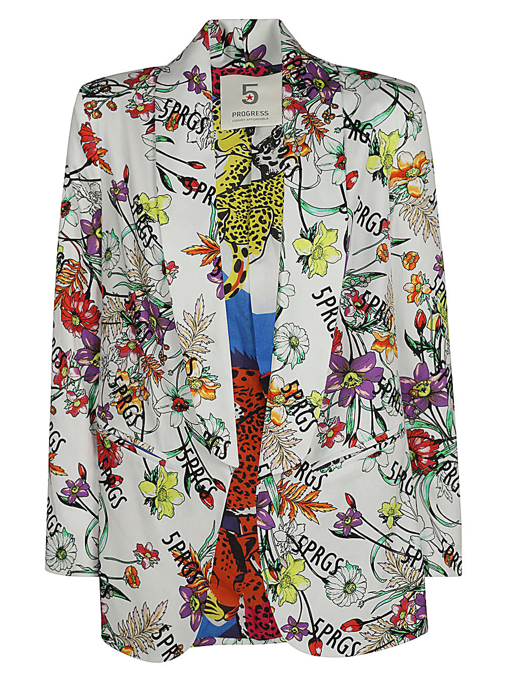 5Progress Printed single-breasted jacket