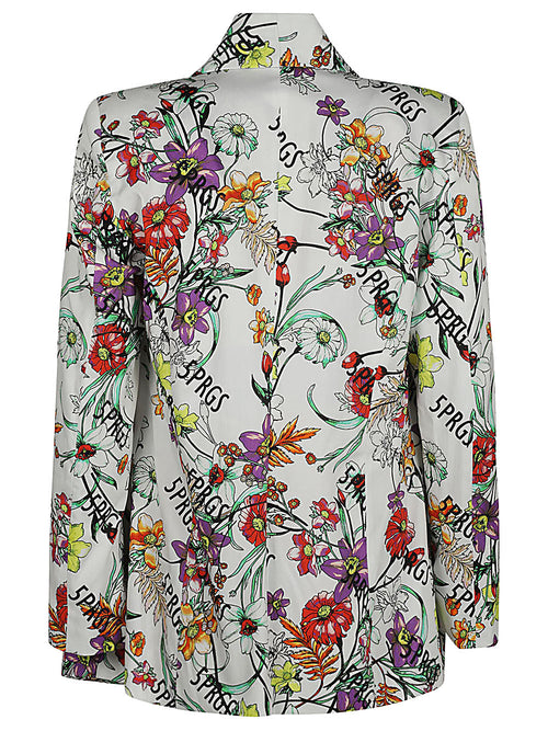 5Progress Printed single-breasted jacket
