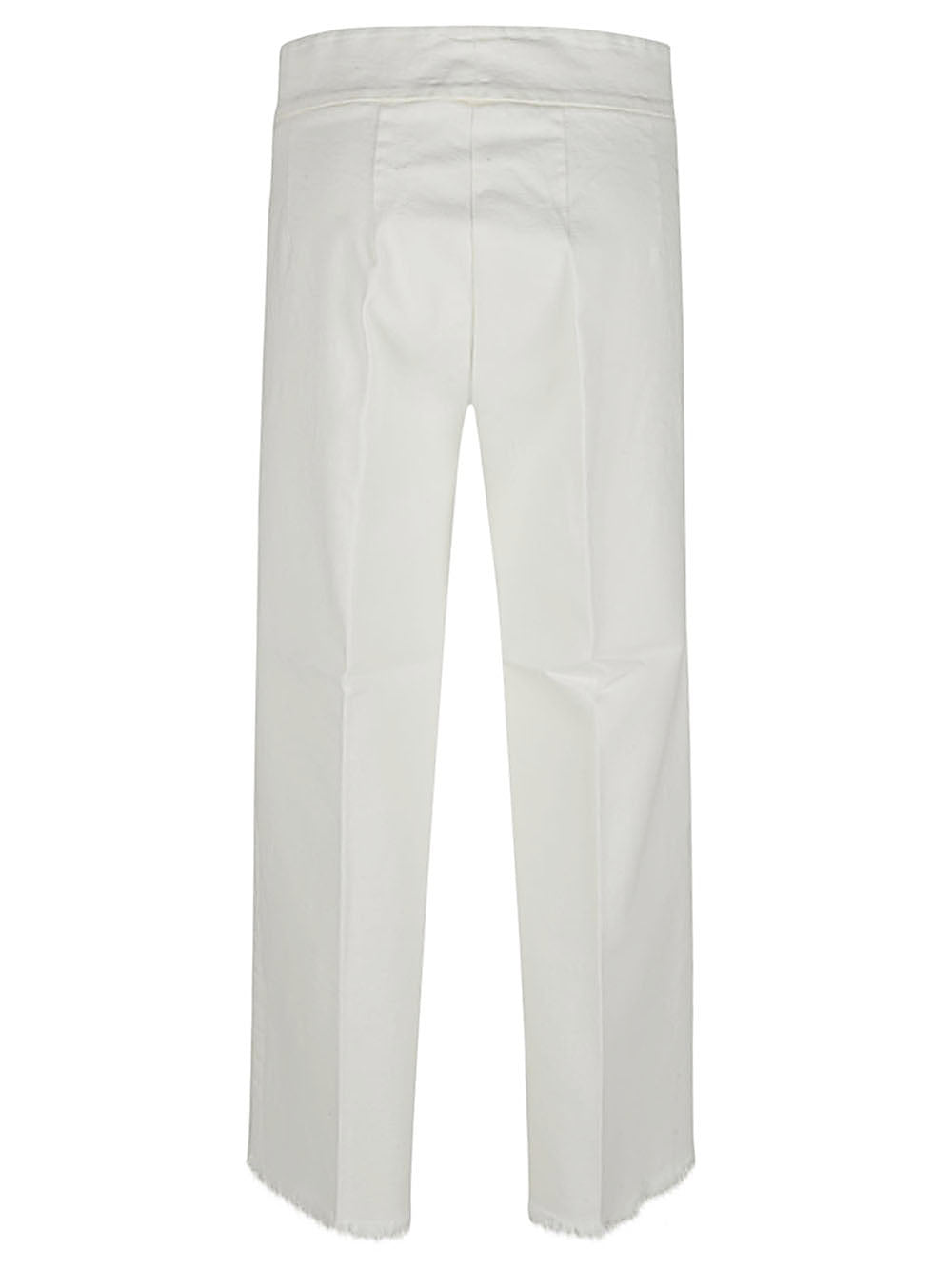 Avenue Montaigne Cropped frayed denim trousers