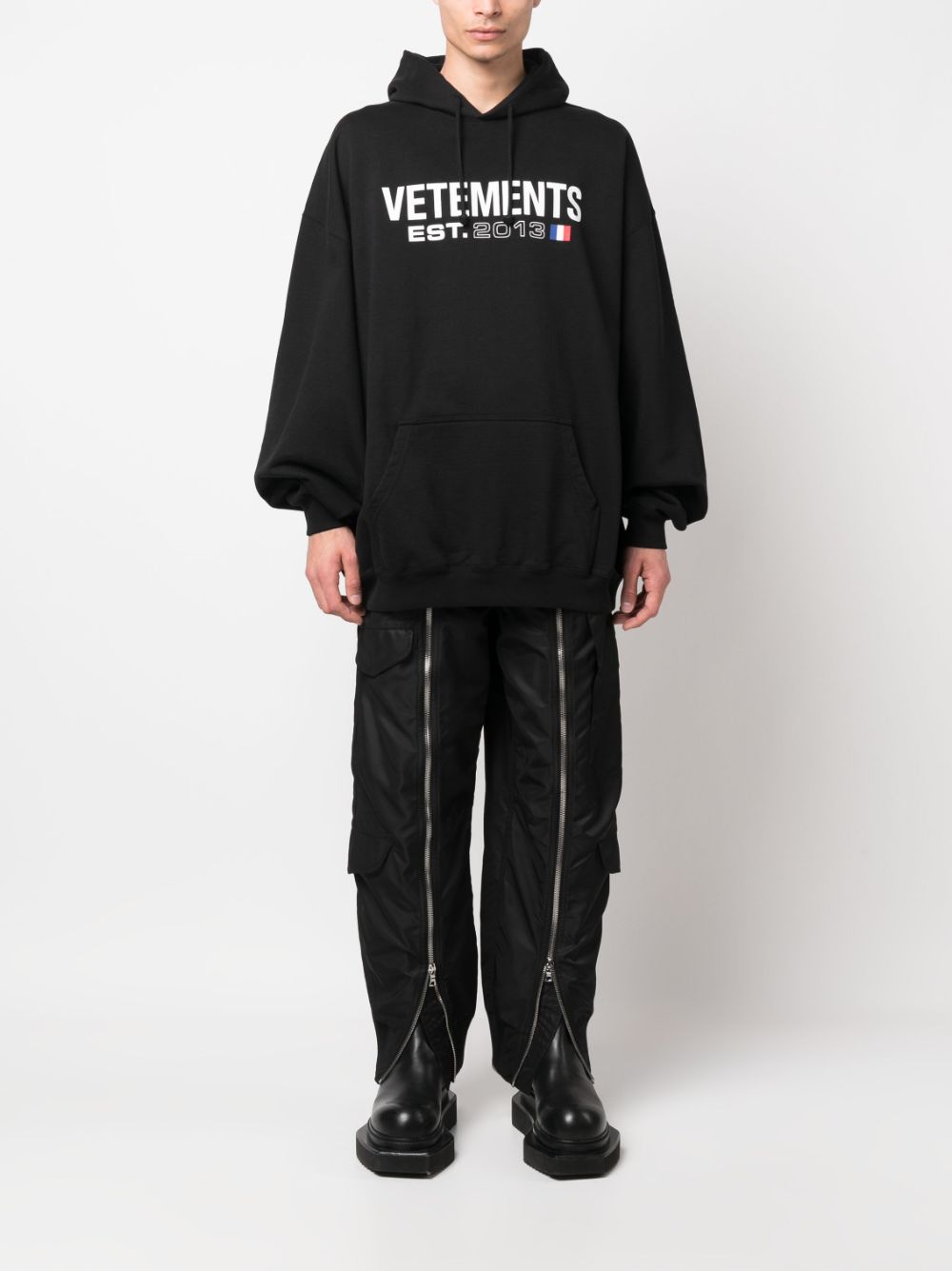 Vetements Logo cotton hoodie