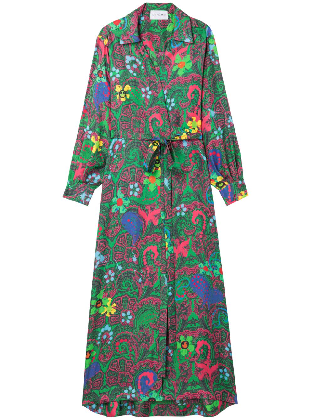 Az Factory Pre Paisley print long wrap dress