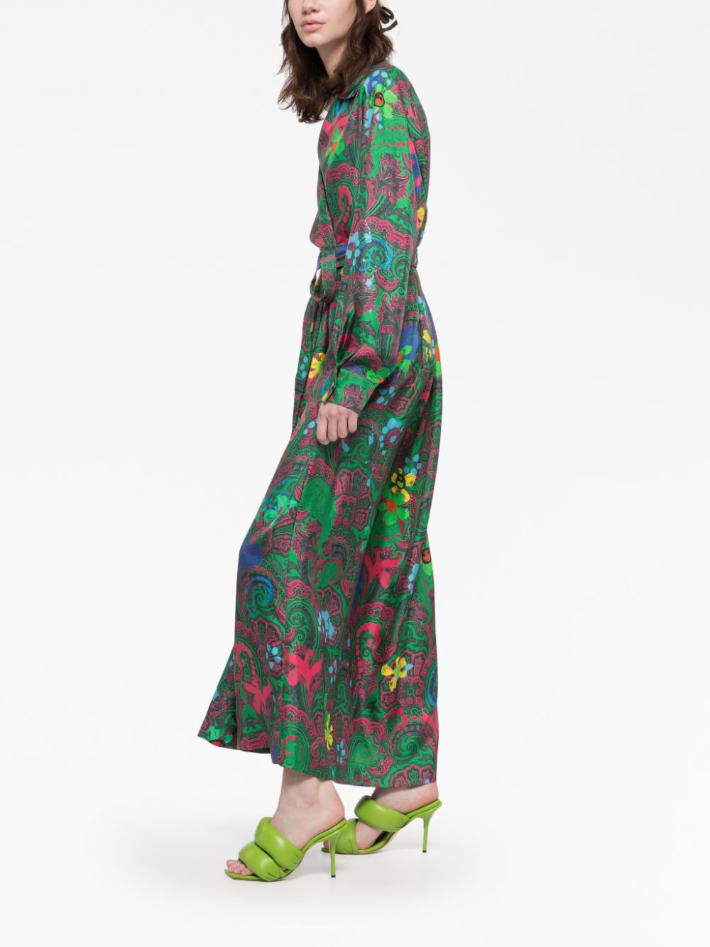 Az Factory Pre Paisley print long wrap dress