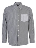 E.L.V. Denim Contrast striped cotton shirt