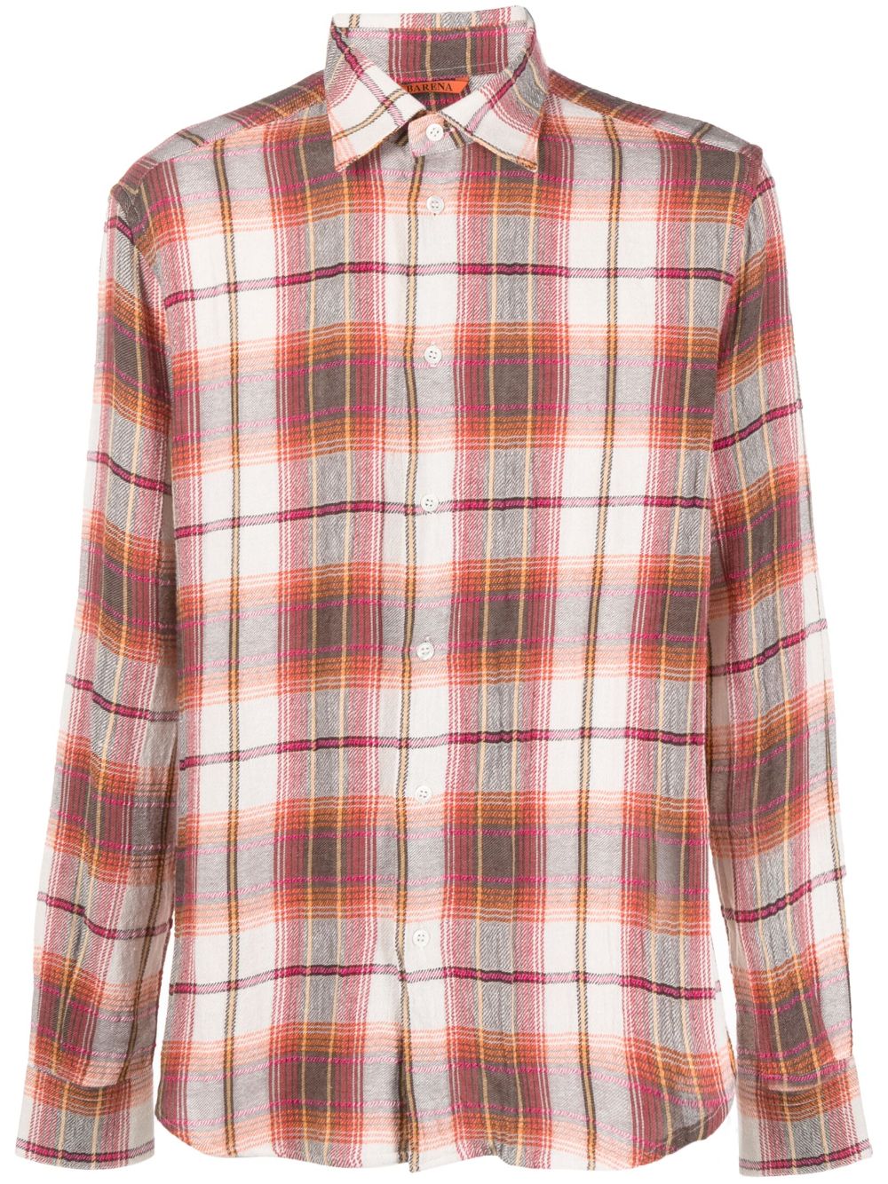 Barena Check print cotton blend shirt