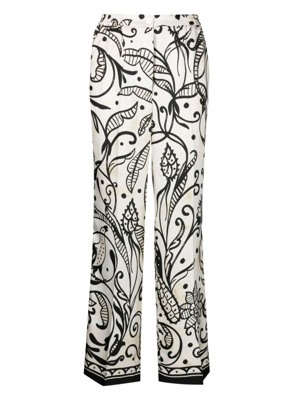 F.R.S . Printed silk trousers