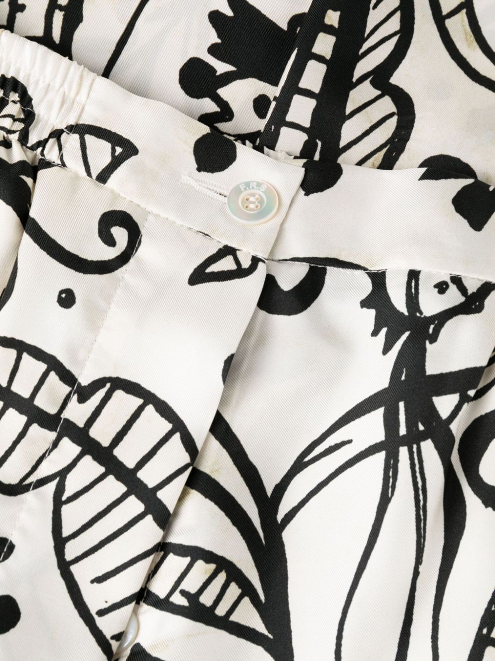 F.R.S . Printed silk trousers